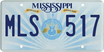 MS license plate MLS517