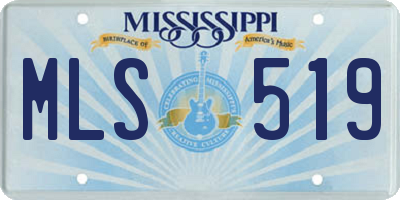 MS license plate MLS519