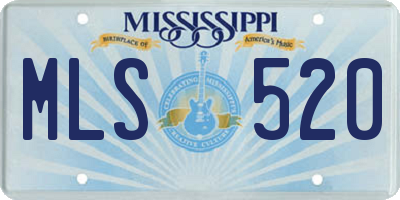 MS license plate MLS520