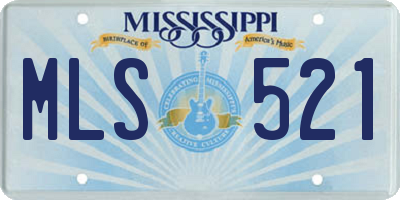 MS license plate MLS521