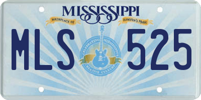 MS license plate MLS525
