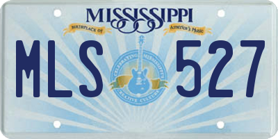 MS license plate MLS527