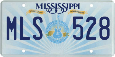 MS license plate MLS528