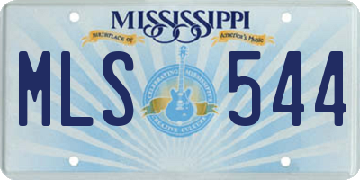 MS license plate MLS544