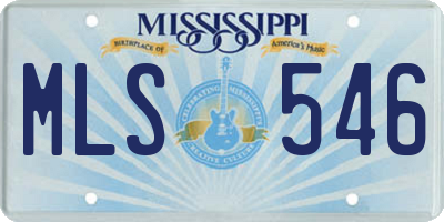 MS license plate MLS546