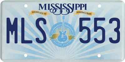 MS license plate MLS553