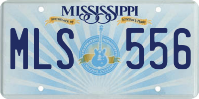 MS license plate MLS556