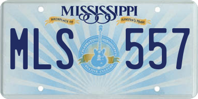 MS license plate MLS557