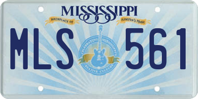 MS license plate MLS561