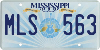 MS license plate MLS563