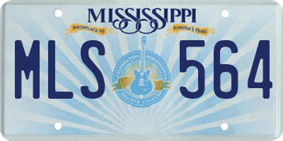 MS license plate MLS564