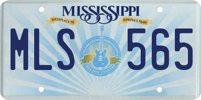 MS license plate MLS565