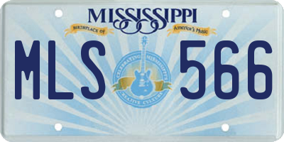 MS license plate MLS566