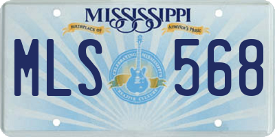 MS license plate MLS568