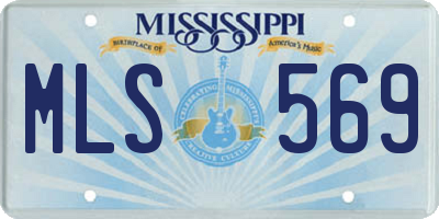 MS license plate MLS569