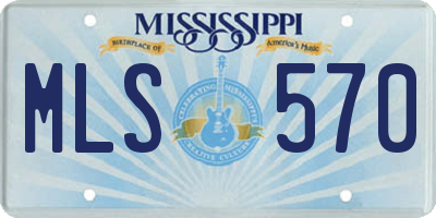 MS license plate MLS570