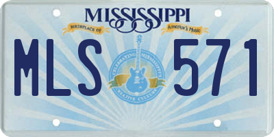 MS license plate MLS571