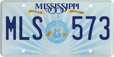 MS license plate MLS573