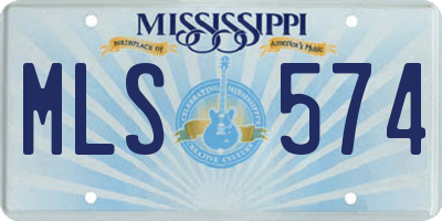 MS license plate MLS574