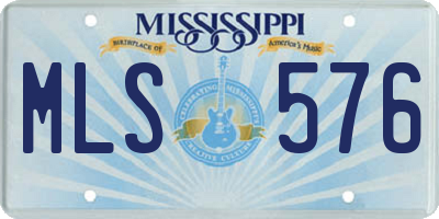 MS license plate MLS576