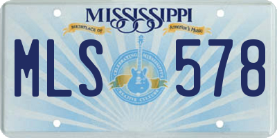 MS license plate MLS578