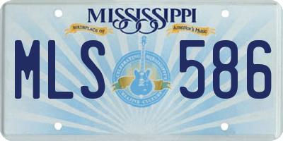 MS license plate MLS586
