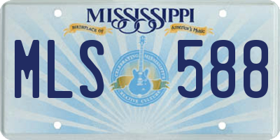 MS license plate MLS588