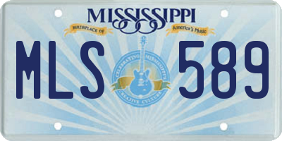 MS license plate MLS589