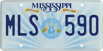 MS license plate MLS590