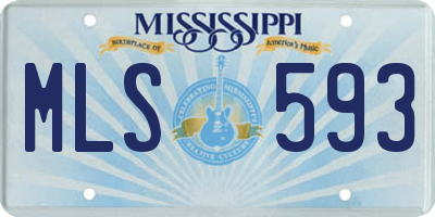 MS license plate MLS593