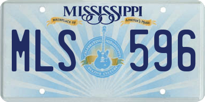 MS license plate MLS596