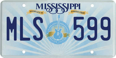MS license plate MLS599