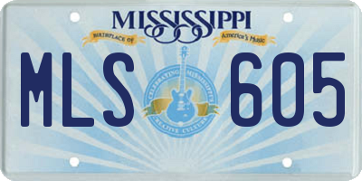 MS license plate MLS605