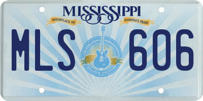 MS license plate MLS606