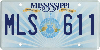MS license plate MLS611