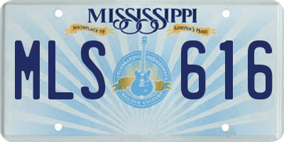 MS license plate MLS616