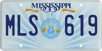 MS license plate MLS619