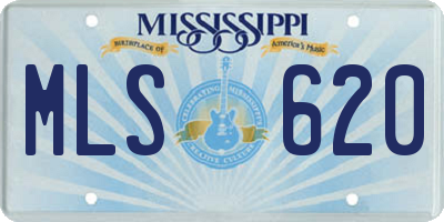 MS license plate MLS620