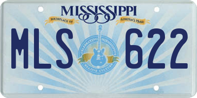 MS license plate MLS622
