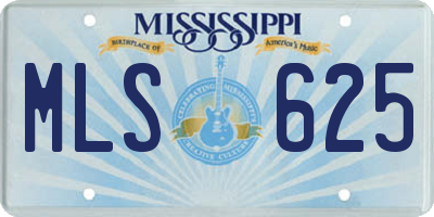 MS license plate MLS625