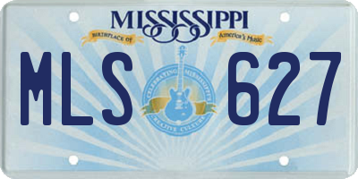 MS license plate MLS627