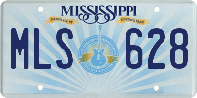 MS license plate MLS628