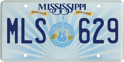 MS license plate MLS629