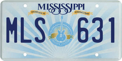 MS license plate MLS631