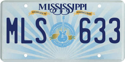 MS license plate MLS633