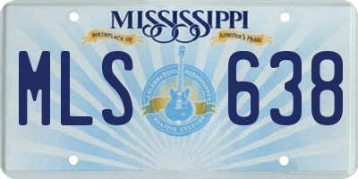 MS license plate MLS638
