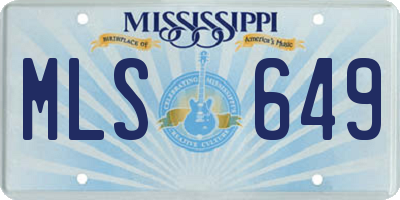 MS license plate MLS649