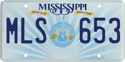 MS license plate MLS653