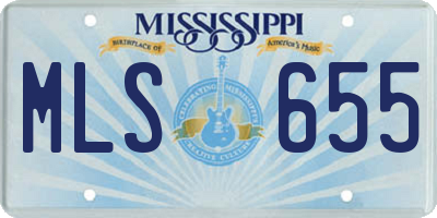 MS license plate MLS655