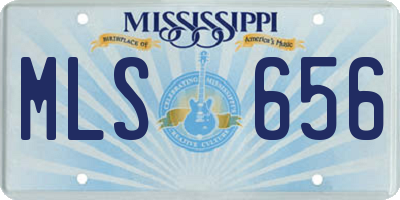 MS license plate MLS656